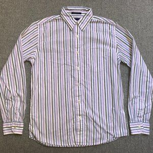 Mens American Eagle Long Sleeve Button Up Dress Shirt size Medium